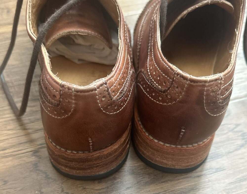 Bed Stu Lita Women's Wingtip Leather Oxford Shoes in Tan Rustic - Picture 7 of 8